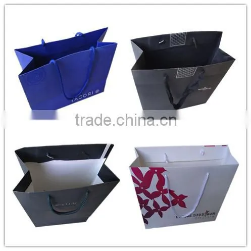 2015 new design paper bag,gift bag ,shopping bag , with handle ,in machine price