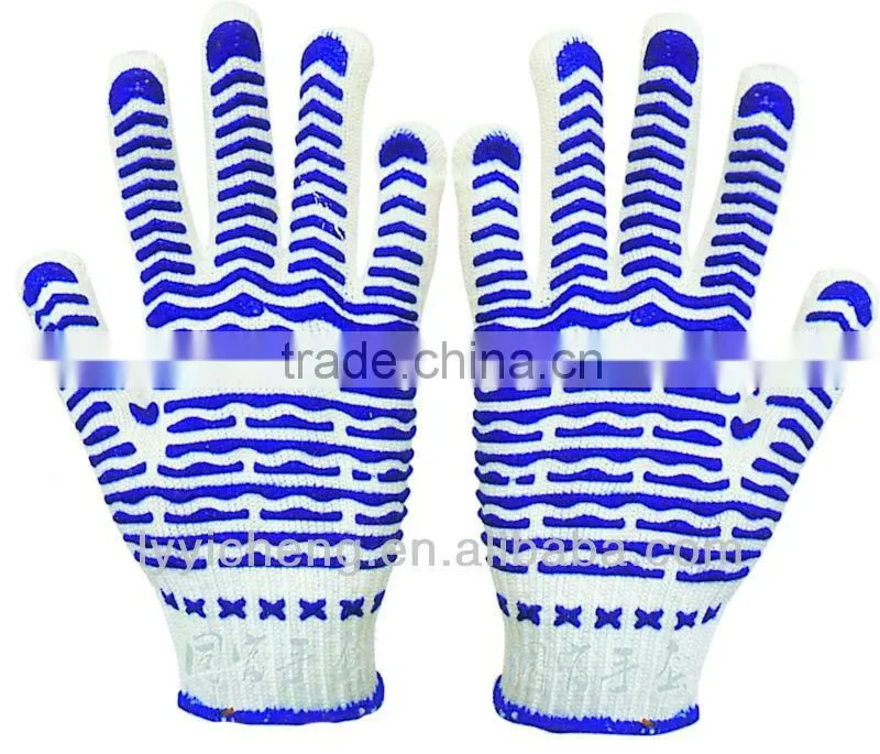 pvc dotted cotton gloves,cotton dotted gloves,dotted gloves