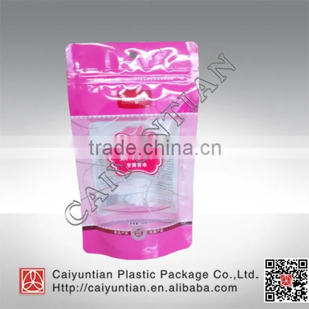 Stand up zipper food pouch, plastic stand up zipper bag for food, Stand up Zipper Food Pouch With Printing