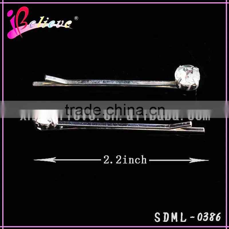 Budget kids hairpins wholesale mini metal pins,cheap hair pins with fake rhinestone