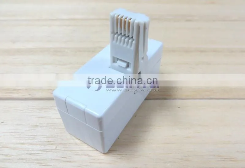 BT 1 Male to Dual Female RJ11 6P4C Plug Telephone Cable Adapter
