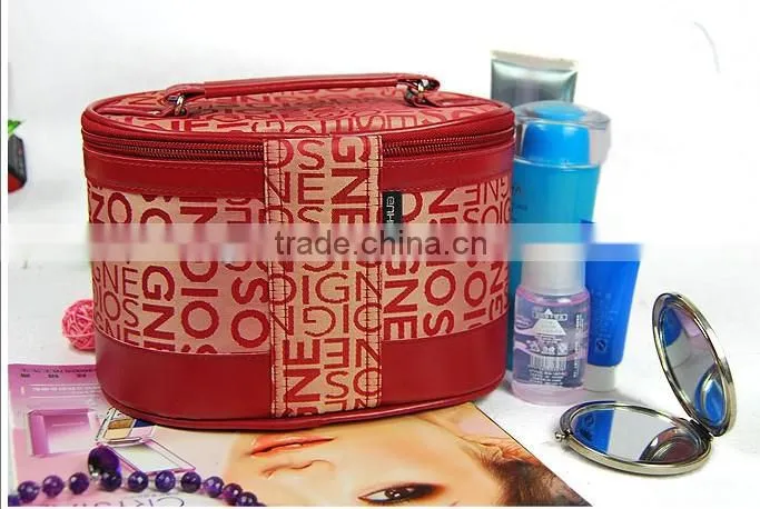 2016 High Quality Travel Zipper Fashion Cosmetic Pouch Bag With Logo Customized