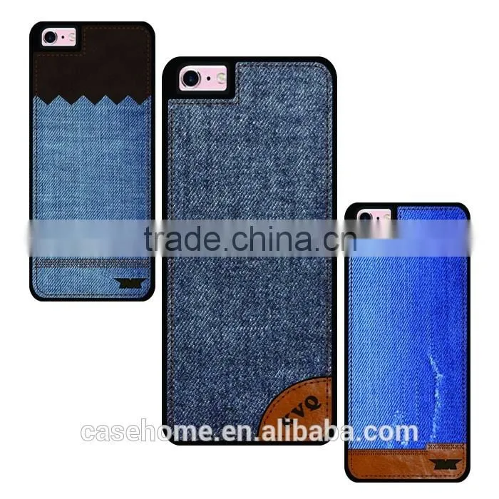 For iphone SE Mobile Phone Case Jean Back Hard Cover for iphone 7