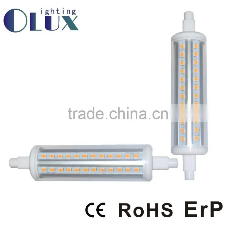 New Design 118mm 8W 360 degree Led R7s with clear plastic cover