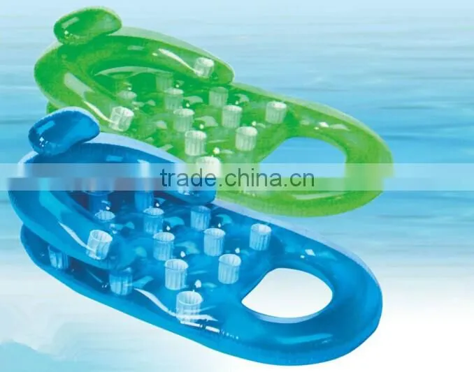 Inflatable pool lounge, pocket pool lounge
