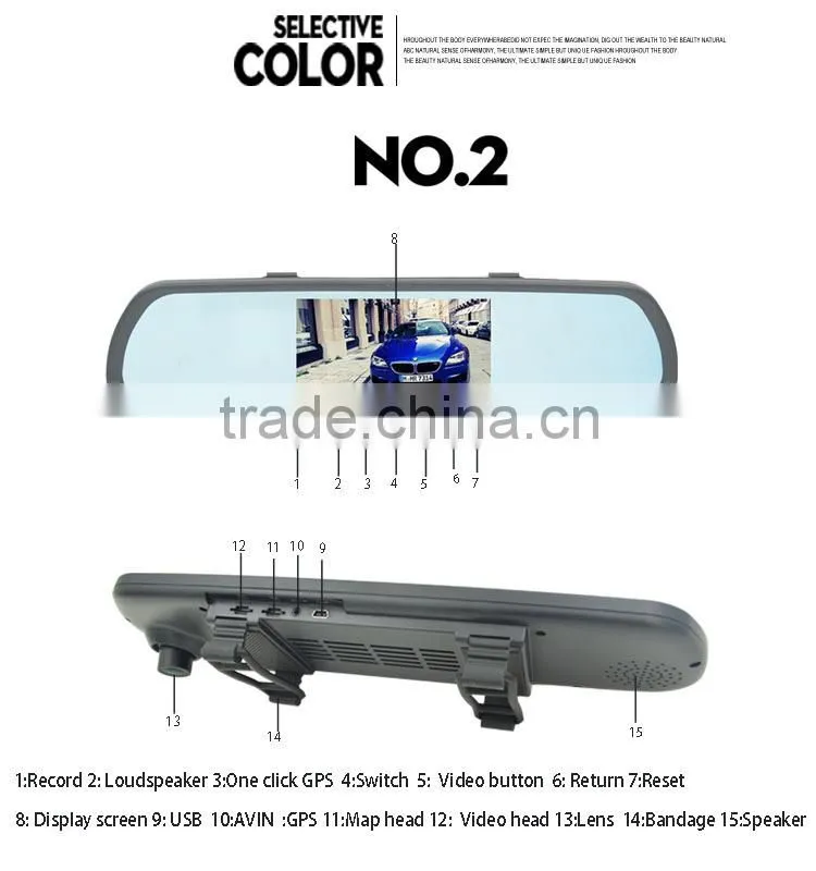 5inch High brightness 1080p lcd car monitor for Van/RV