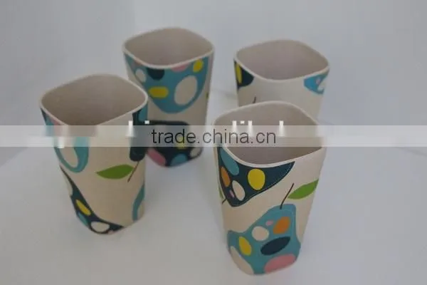 healthy and environmental bamboo cup square cups