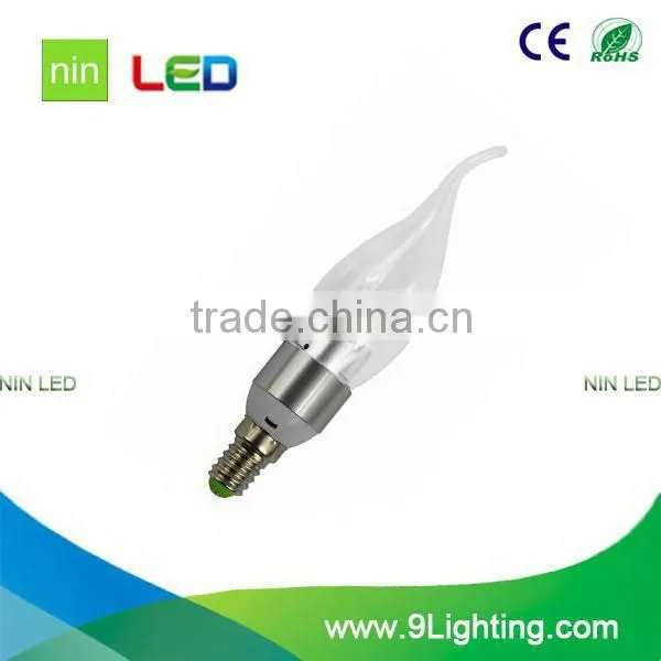 Alibaba china latest glass shape led candle light bulb