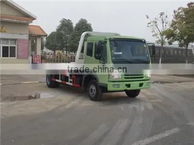 HOT SALE FAW Road towing truck heavy wrecker with flat low bed