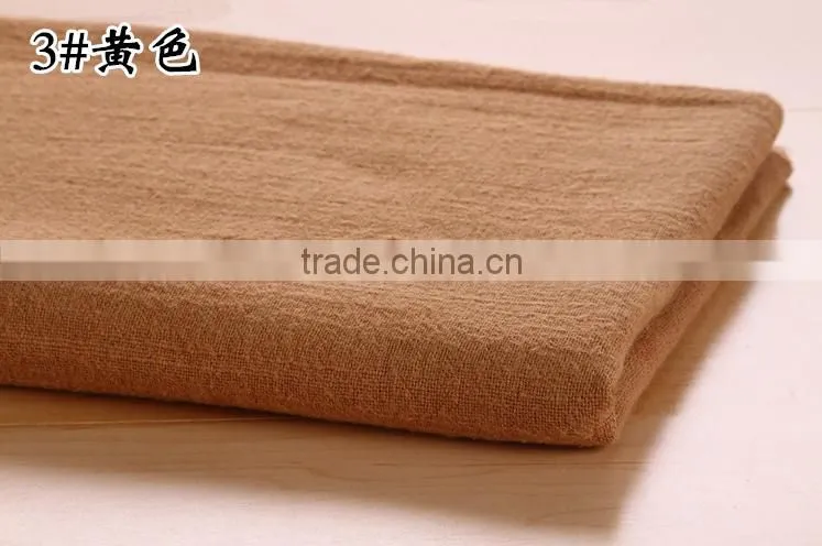 Double solid color washed cotton fabric