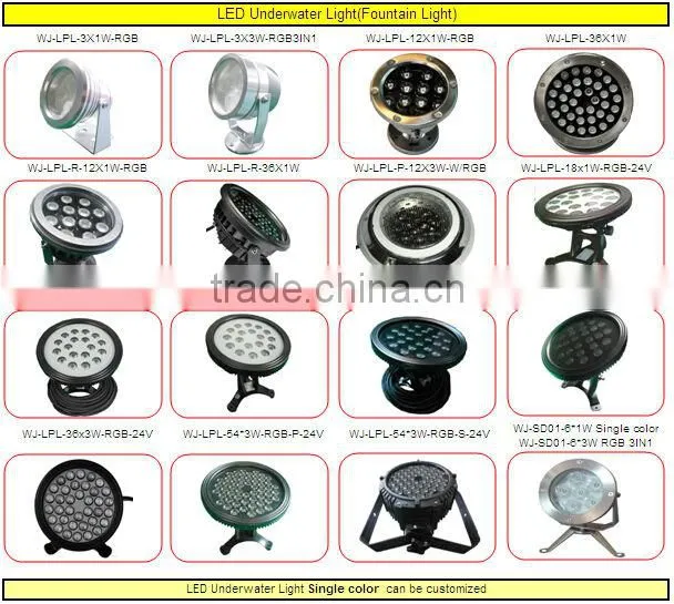 54X3W remote control LED light underwater