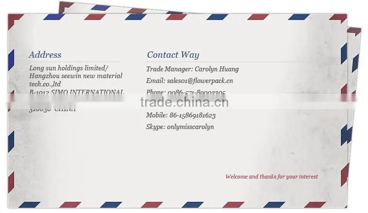 Nonwoven flower sleeve