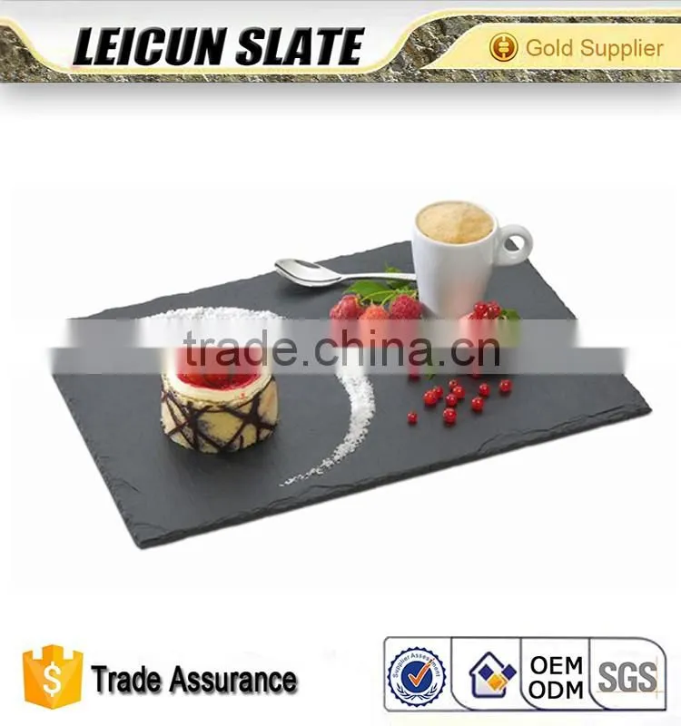 Chinese Natural Slate Dinner Divided Plate for Restaurant