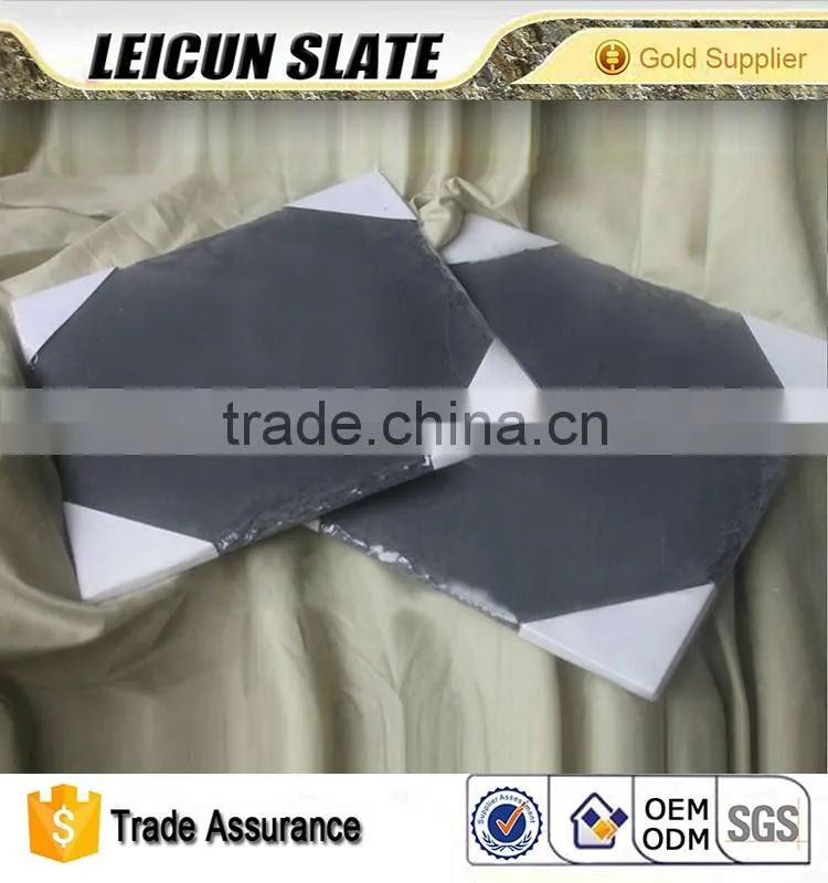Chinese Natural Slate Dinner Divided Plate for Restaurant