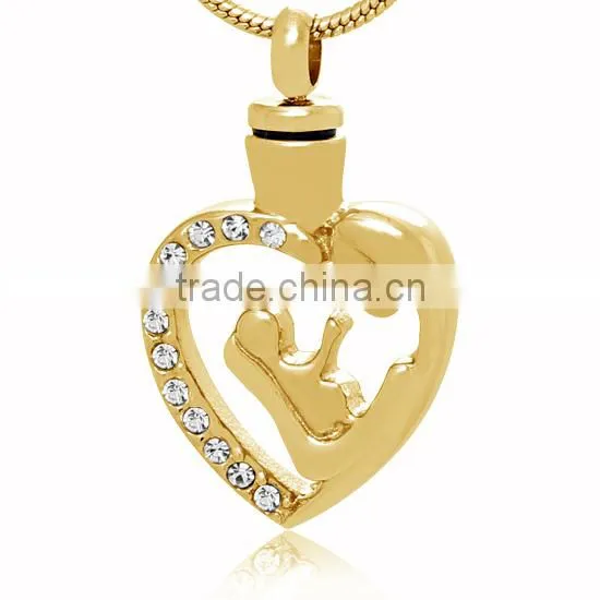 Most Wanted Black Enamel Four Leaf Clover 316l Pendant Mini Gold Plated Funeral Urns for Animals