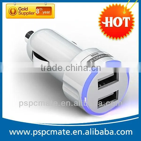 double usb mini car charger 5V as gifts