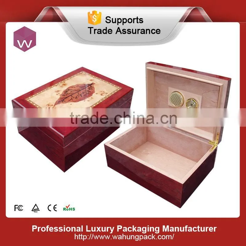 Handmade high glossy wood cigar box with humidor(WH-3754-3-ML)