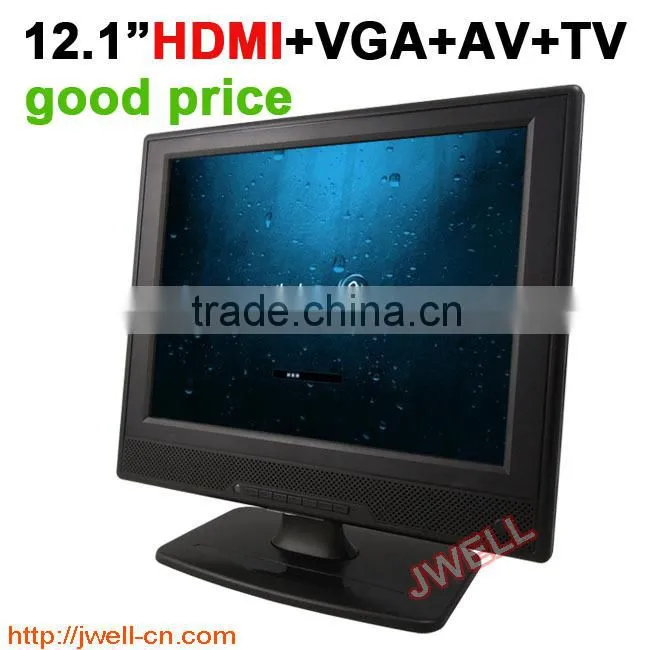 Hot 12 inch 4:3 High definition TFT LCD AV VGA HDMI Monitor with high quality