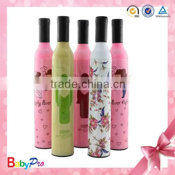 2015 Hot Sale Promotion Wine Bottle Shape Umbrella Folding Umbrella