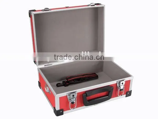 Red Aluminium Flight Case with 2 Clasps