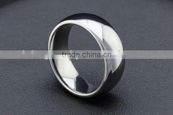 High polished men mirror ring, mirror tungsten silver ring mens