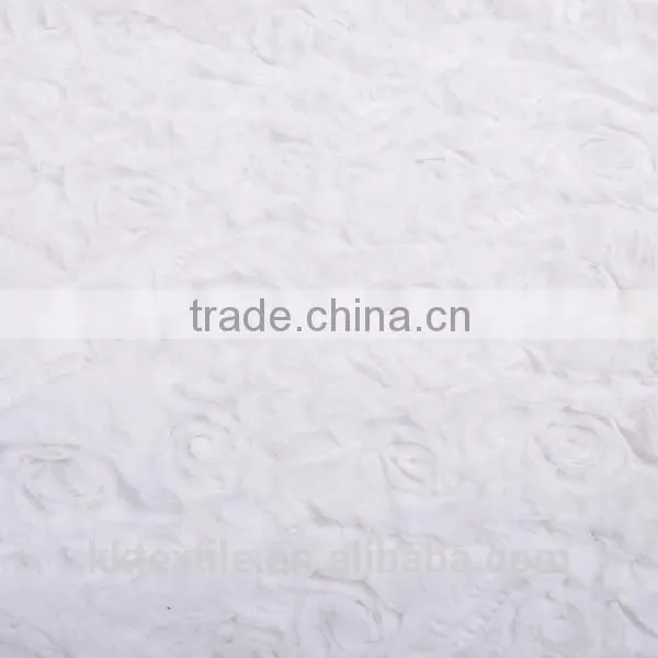 Elegant velvet lace fabric 100%polyester chiffon rose flower fabric