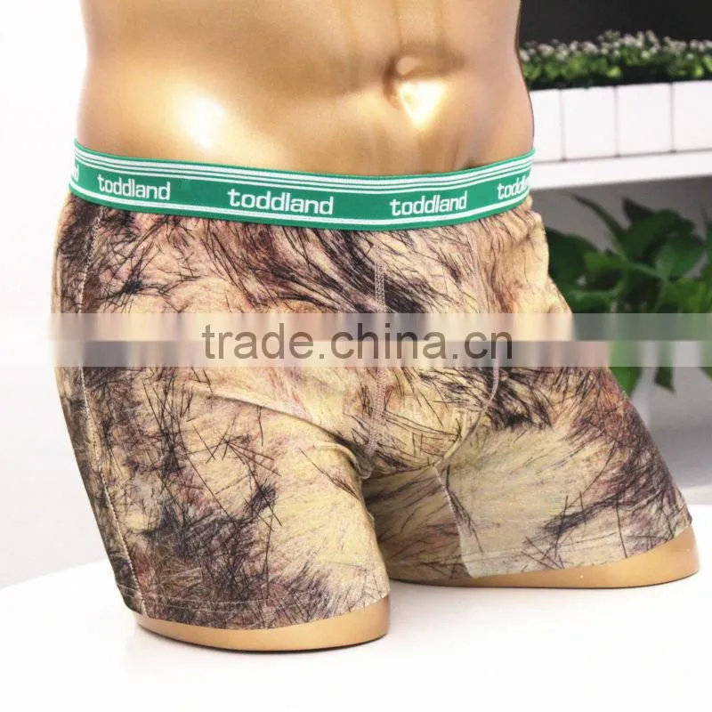 Custom digital print boxer shorts with logo in waistband mens underwear