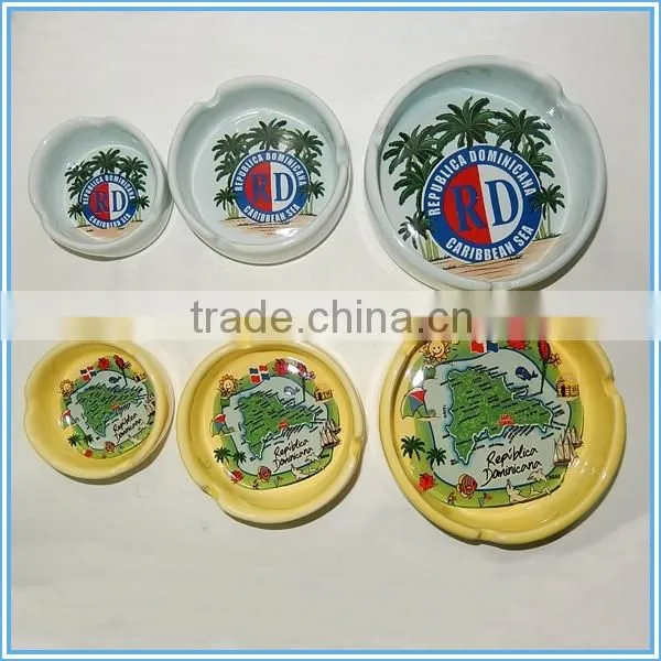 ceramic ashtray with custom logo souvenir decoration