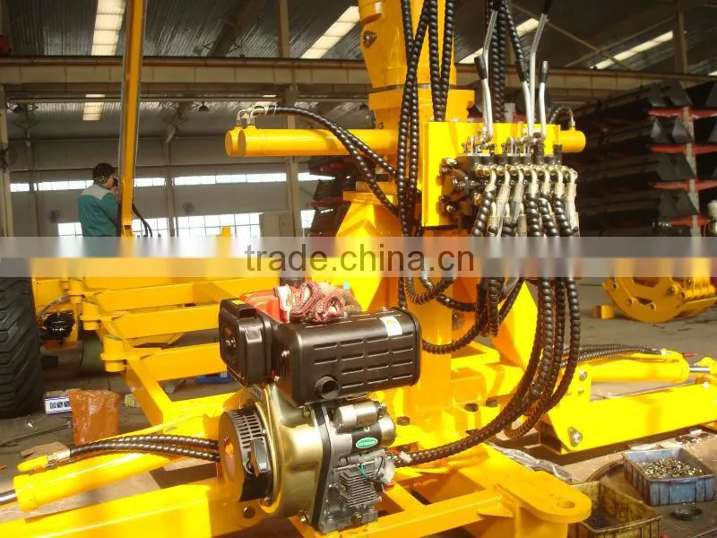 1 tons 3 tons telescopic crane for log trailer with crane powered by diesel engine