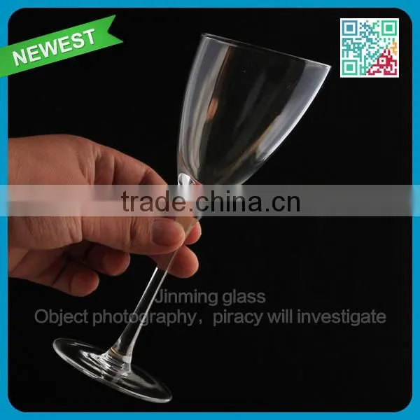 Clear glass with gold trim and decorations wine glass cup