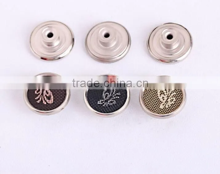 metal zinc alloy jeans button antique silver plated
