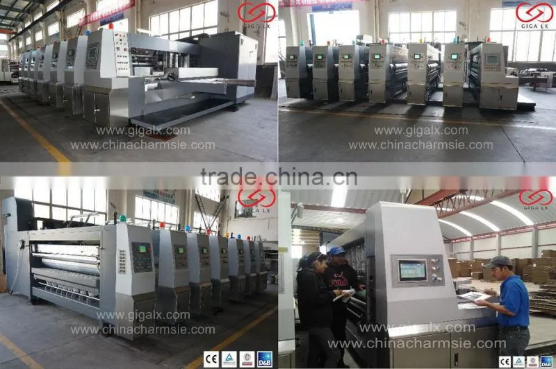 GIGA LX-608CN Full Computerized High Speed Flexo Carton Box Making Machine Online with Folder Gluer