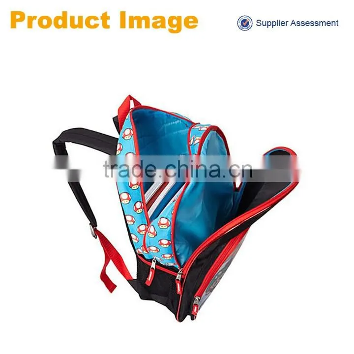 2016 China wholesale cartoon Super mario 16 inch school bags kids