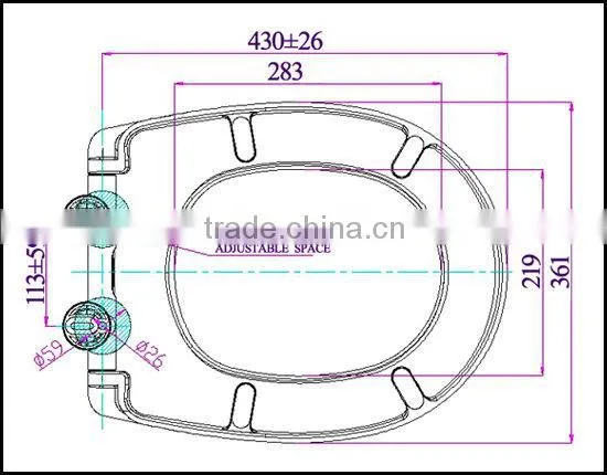 Sanitary ware-UF soft close toilet seat and cover