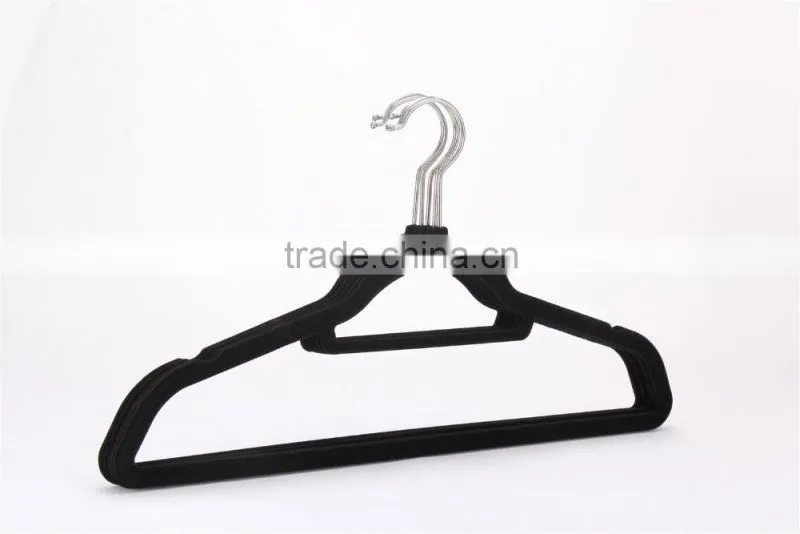 standby velvet flocked clothes hangers and racks with notches