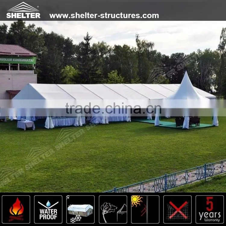 China best wholesale outdoor mixed party wedding marquee tents with high peak for sale in Europe
