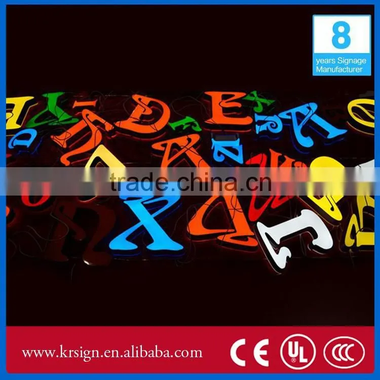 high bright frontlit letter sign board, light sign on sale
