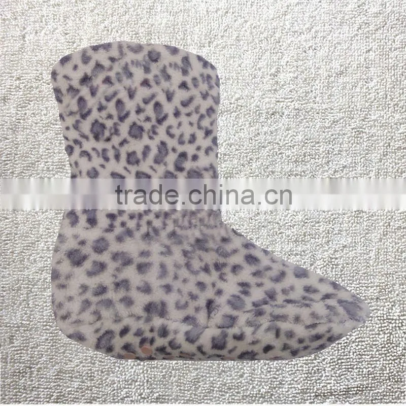 New Ladies Furry Slip On Lightweight Slippers Pom Pom Indoor boots
