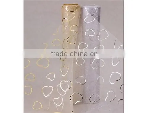 Beautiful Organza Roll With Heart Printed