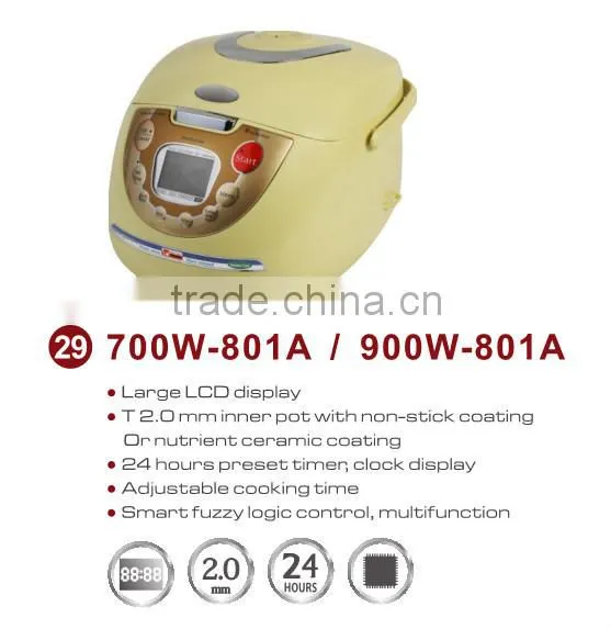 5L multi rice cooker with 24hrs preset time IMD panel and the LCD display