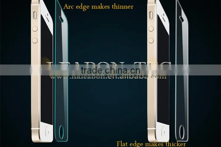0.3mm 2.5d round edge oleophobic coating 9H tempered glass screen protector for iphone5