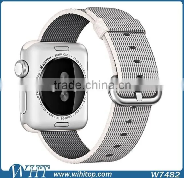 HOCO Original 1:1 38mm 42mm Steel Buckle Adapter Woven Nylon Watch Band for Apple Watch Band