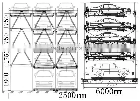 PSH car parking system/puzzle parking system with CE and ISO 9001 and CE certification