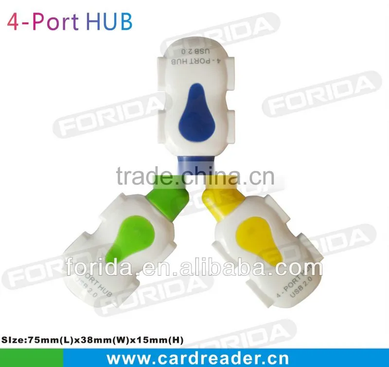 Gifts Colorful Computer 4 port USB 2.0 HUB