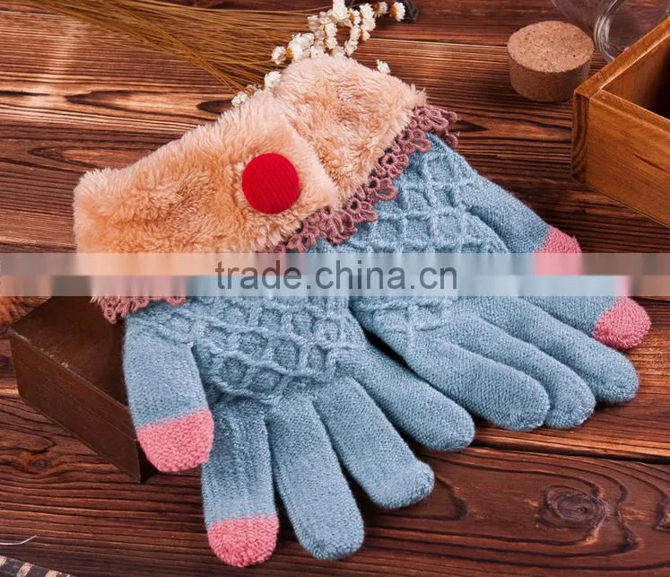 Best Seller Colourful Design Touch Screen Gloves For Christmas