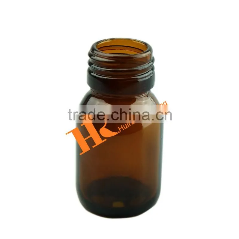Amber Square Glass Bottle Medical Use Glass Bottle for pills