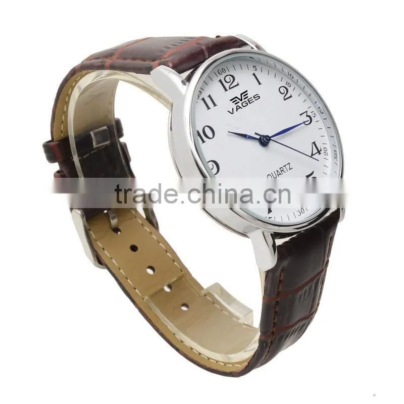 leather PC21 quartz arabic numberals dial wrist watch