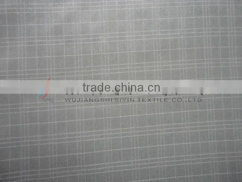 390T semi-dull nylon taffeta plaid down proof fabric