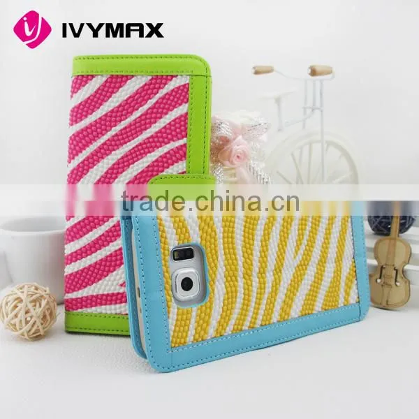 New Colorful wallet leather phone case for samsung galaxy s6