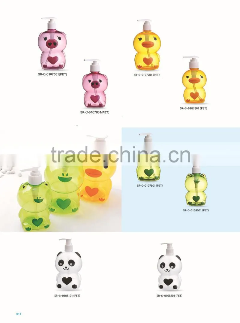 2015 hot 500ml plastic body lotion pump bottle sprayer bottle perfume shampoo